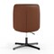 Flash Furniture Chloe Mid-Back Cognac Padded LeatherSoft Armless Office Chair Adjust, Swivel Function, Black Frame CH-232174-CGN-BK-GG - alternate 3